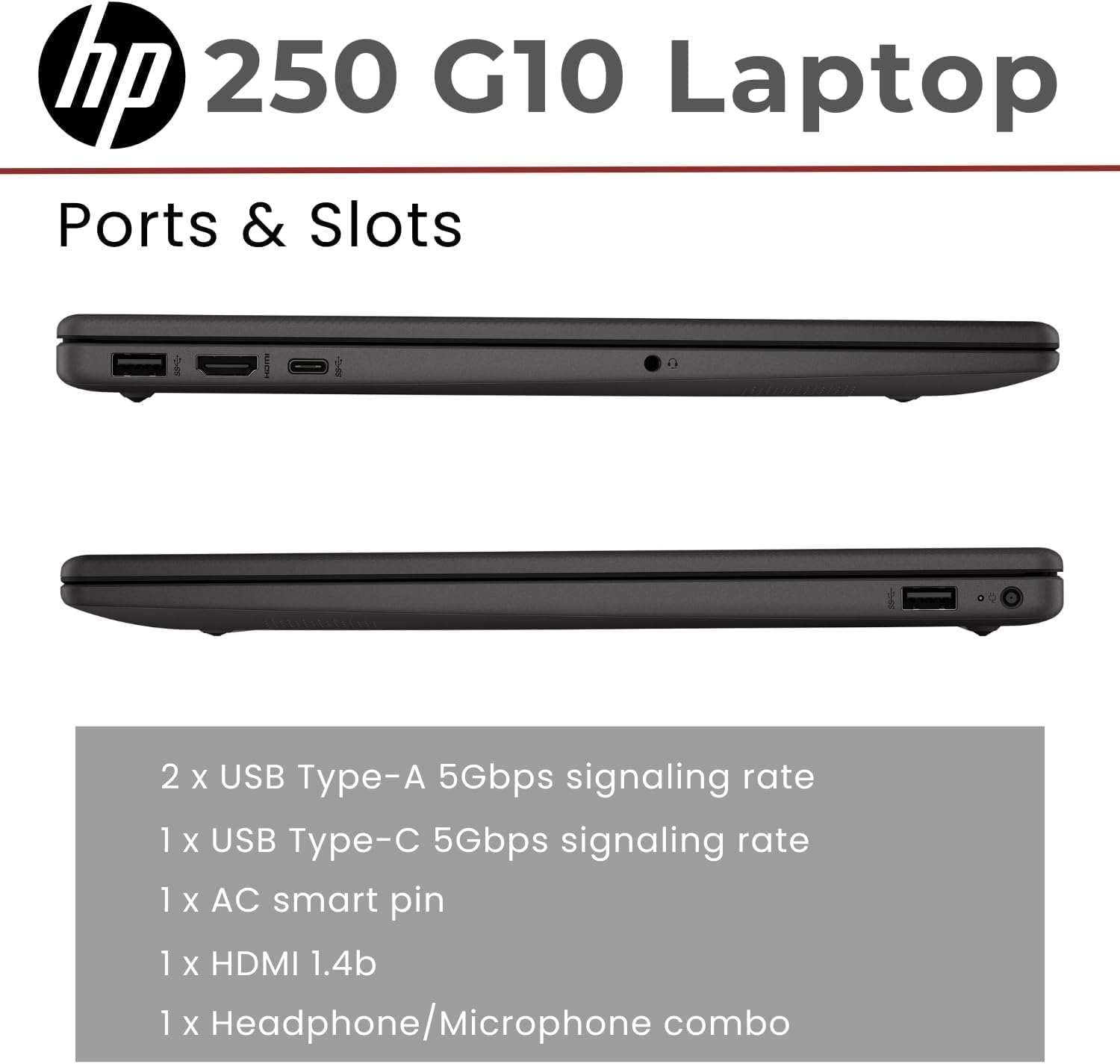 HP 250 G10 , Pc portatile notebook , Intel i7 1355U , Display 15,6" Full HD , Ram 20 Gb , SSD 1000 Gb, Windows 11 Pro , Office pro, Laptop pronto all'uso + ( Omaggio Custodia Notebook / Supporto smartphone )
