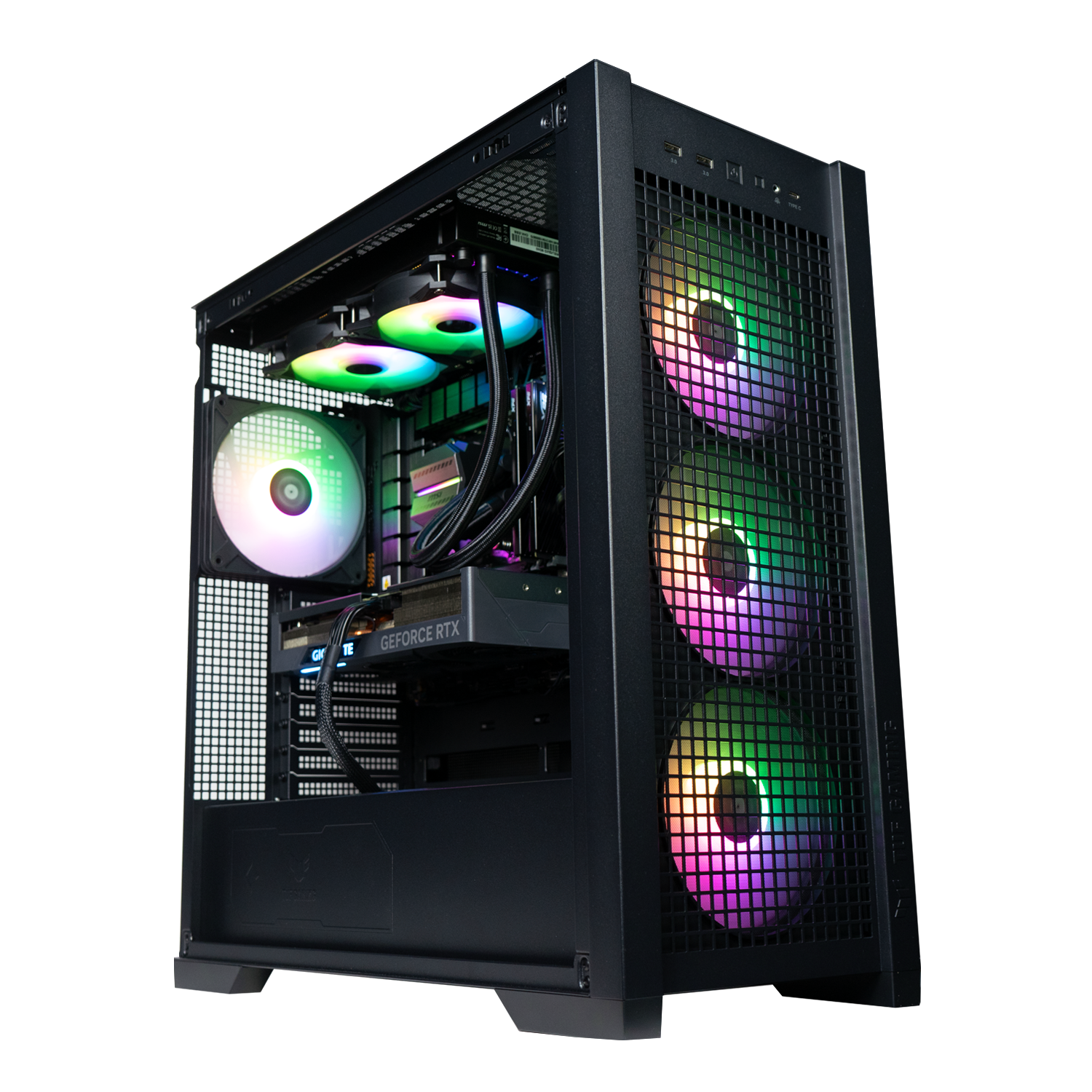TITANO P1 - Pc gaming Intel i9 14900K, RTX 5070 Ti 16GB, Ram 32Gb 6000Mhz Ddr5, SSD NVMe 1000Gb, Dissipatore a Liquido 360mm, Windows 11 Pro