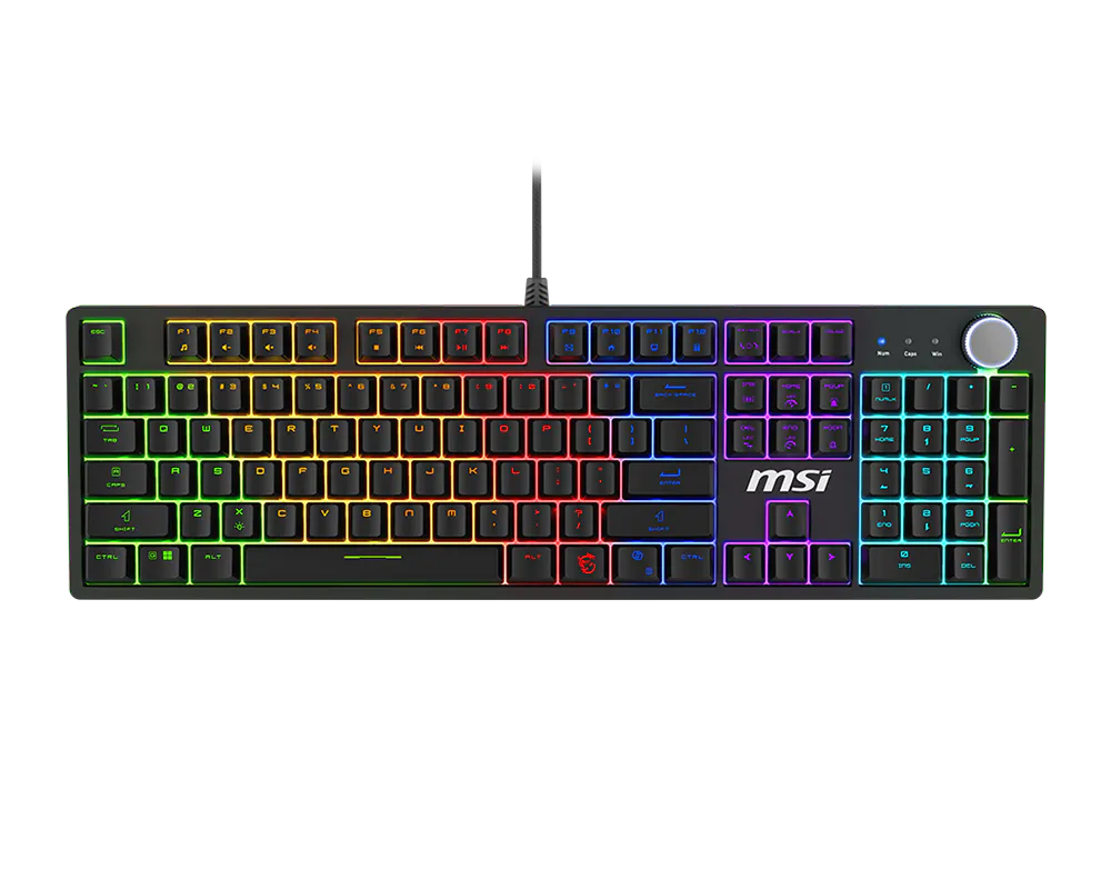 Tastiera Gaming MSI FORGE GK320 Meccanica Switch Red Hot-Swap RGB USB 2.0 Layout Full Size 104/105/108 Tasti