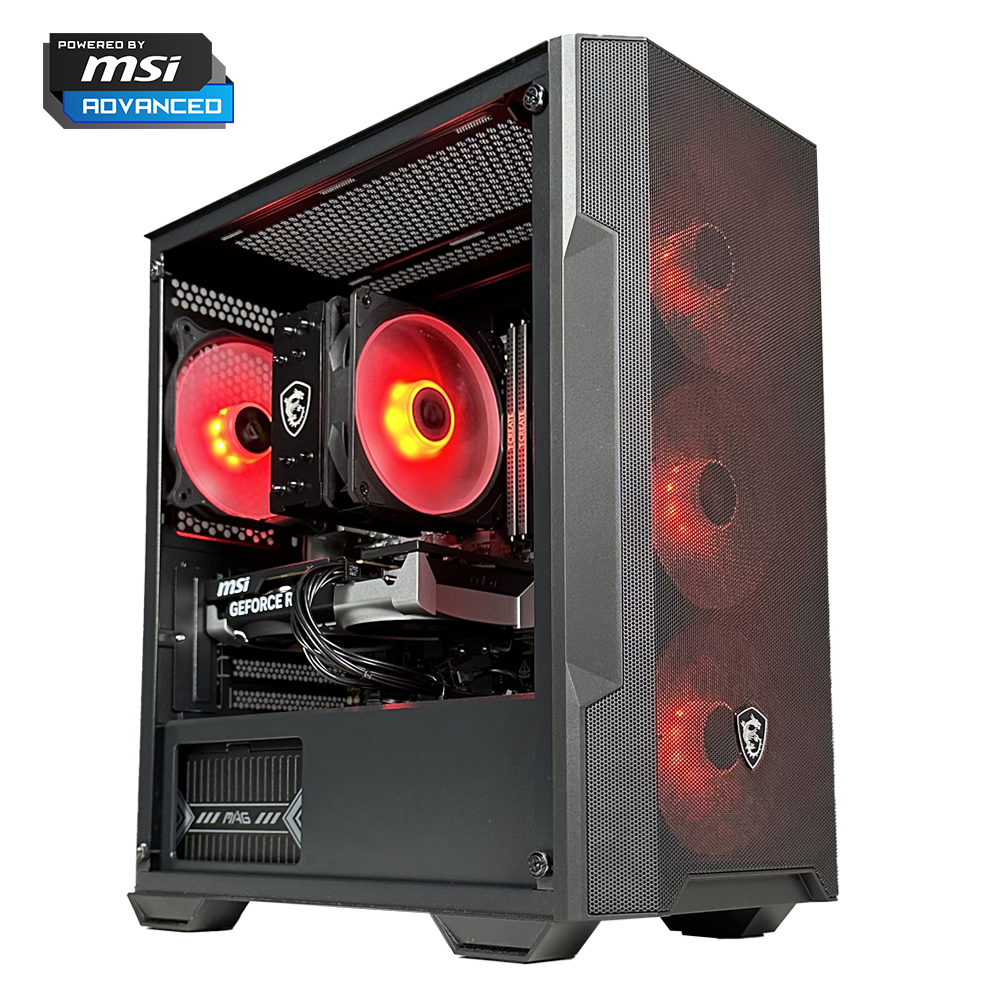 GLADIO Powered By MSI - Pc gaming Ryzen 5 7500F, RTX 5060 8GB, Ram 32Gb 6000Mhz Ddr5, SSD NVMe 1000Gb, Dissipatore ad Aria, Windows 11 Pro